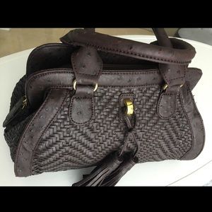 Urban Expressions Satchel Brown Vegan Leather